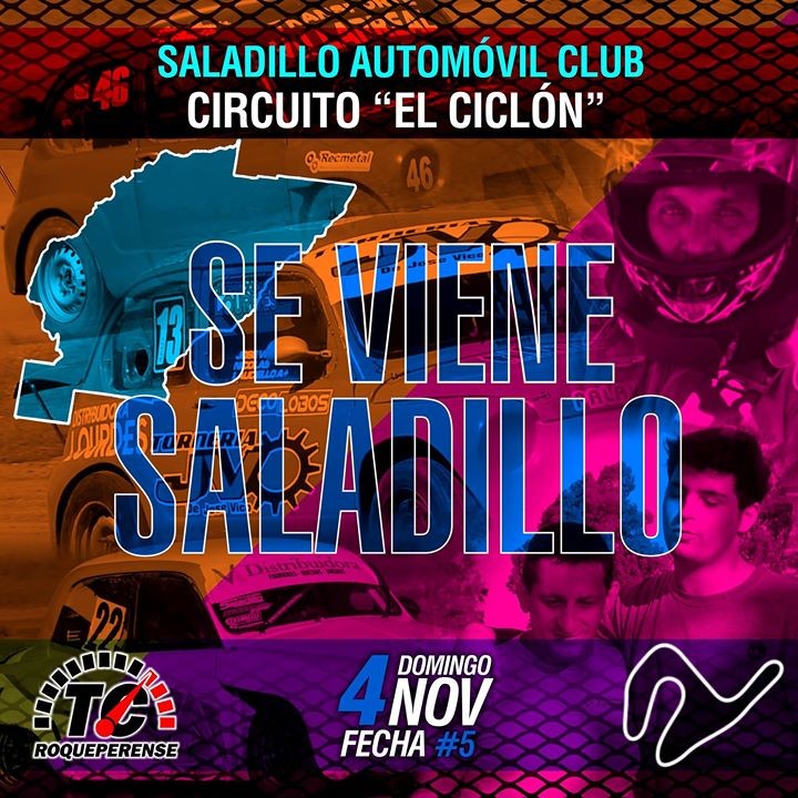Se corre la fecha 5 del TCR en “El Ciclón” del Saladillo Automóvil club 
