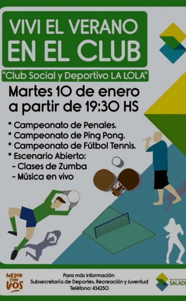 “Viví el verano en el Club” a partir del 10 de enero