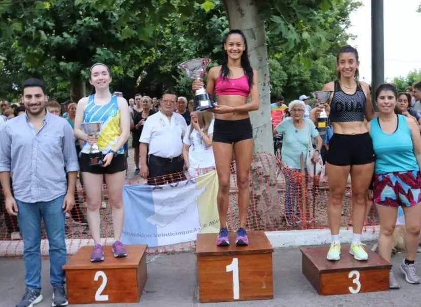 La saladillense Celeste Abalos ganó la Milla de Fin de Año en 25 de Mayo