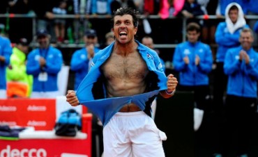Berlocq igualó la serie de la Copa Davis ante Italia y se define este lunes