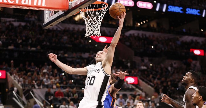 Ginóbili cumplió en otra victoria de los Spurs en la NBA 
