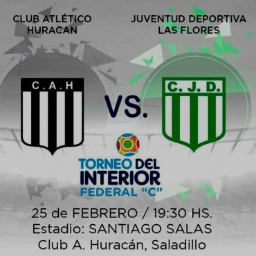 Huracán expone su invicto ante Juventud de Las Flores