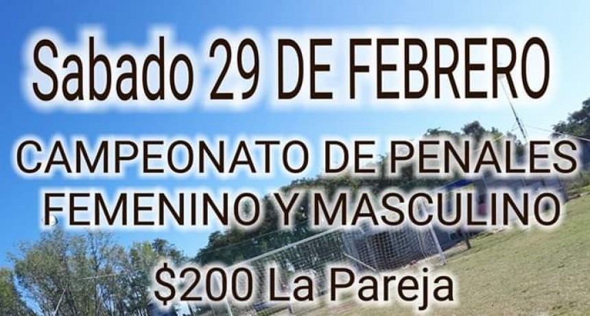 Nuevo Campeonato de Penales en cancha de Jacobo Urso 