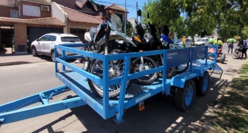 Operativos de tránsito: 82 motos secuestradas en un solo día en Chivilcoy