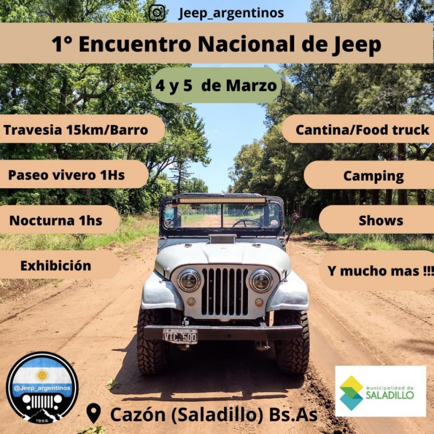 Primer Encuentro Nacional de Jeep en Cazón (Saladillo Bs. As) 