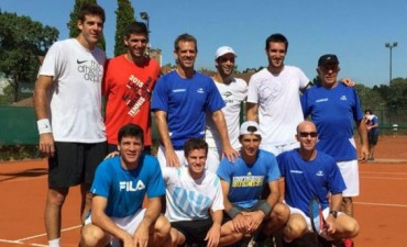 Juan Martin Del Potro se entren&oacute; con el equipo