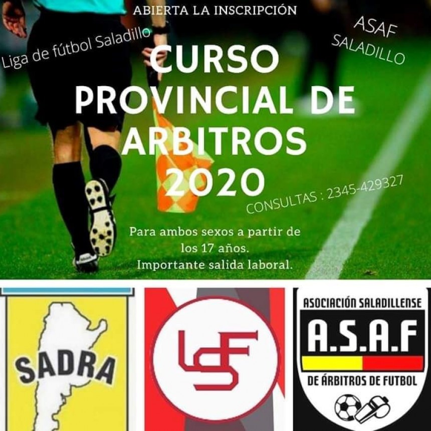 Curso para Arbitro de fútbol en Saladillo