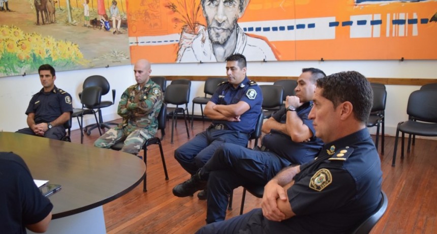 Reunión con autoridades policiales por exhaustivos controles por el Coronavirus