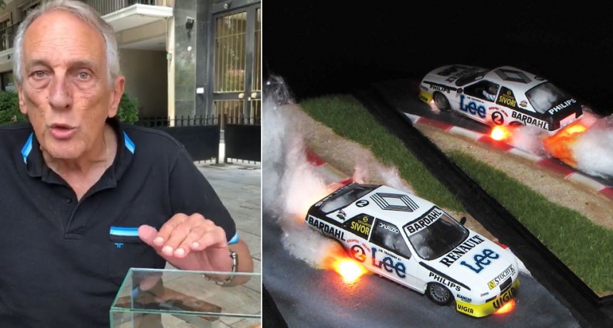 El artesano que recrea escenas de TC a escala y que impresionó al Flaco Traverso