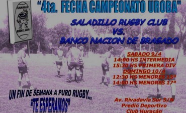 Saladillo Rugby juega este sabado ante Banco Nación de Bragado
