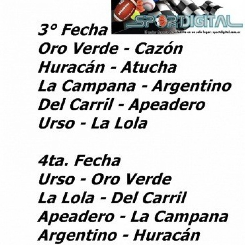 Tercera fecha del torneo Copa &ldquo;Chuleta Reynoso&rdquo; de Primera Divisi&oacute;n