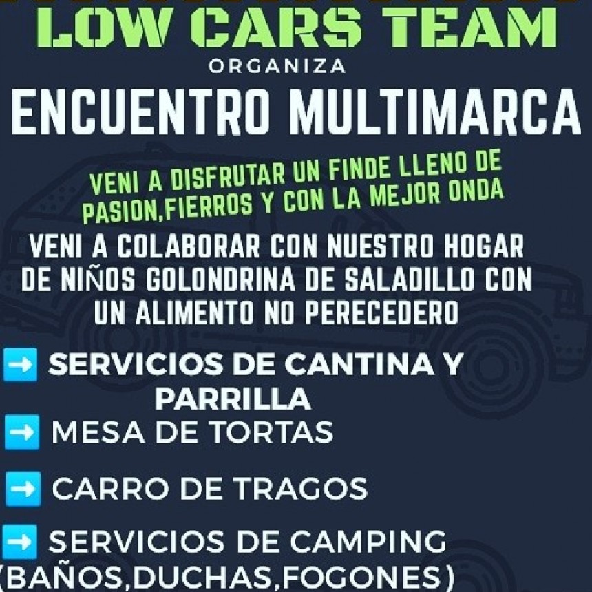 La agrupación Low Cars organiza Encuentro multitudinario de Autos