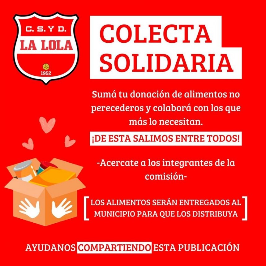 Club La Lola: Colecta Solidaria