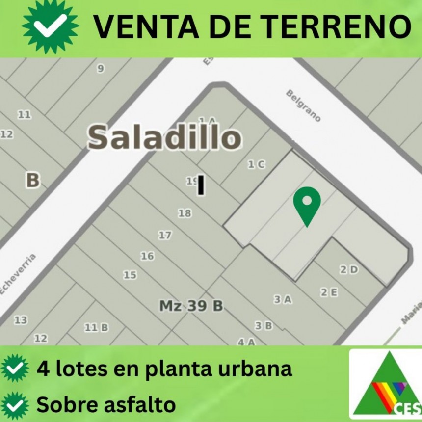 VENTA DE TERRENOS: Ofrecimiento de lotes de la CES