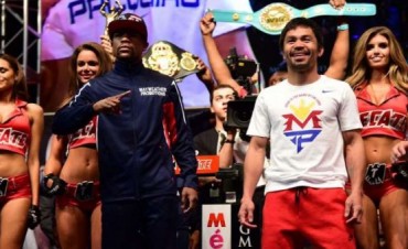 Pacquiao gana el primer asalto: abucheos a Floyd en el MGM. Todo listo para el gran combate