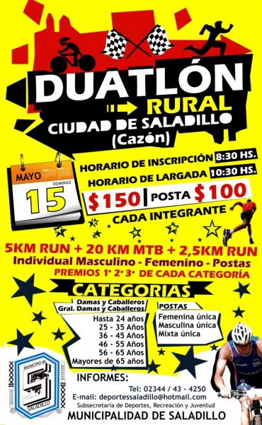 Se suspendio el Duatlón Rural en Cazón