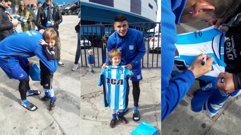 ¿Lo habrá convencido para que se quede? El pequeño Tomás cumplió el sueño de conocer a Gustavo Bou