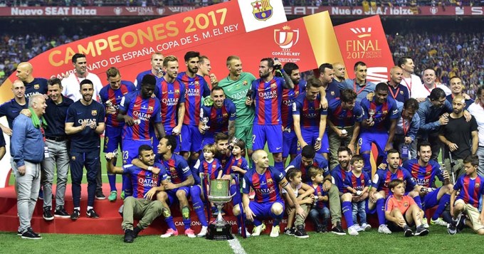Con gol de Messi, el Barsa se coron&oacute; tricampe&oacute;n de la Copa del Rey