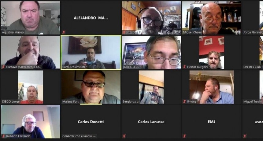 Los clubes del Provincial de Básquet se reunieron de manera virtual