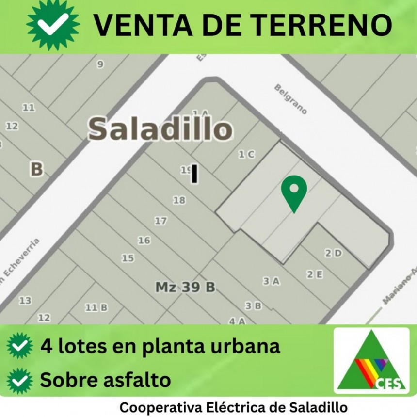VENTA DE TERRENO - Ofrecimiento de lotes de la CES 