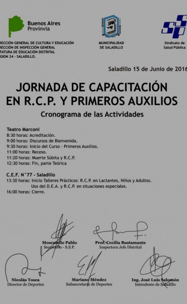 Jornada de Capacitación en RCP y Primeros Auxilios