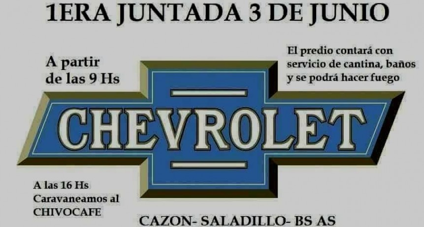 Este domingo Primer Encuentro de Chevrolet en Caz&oacute;n