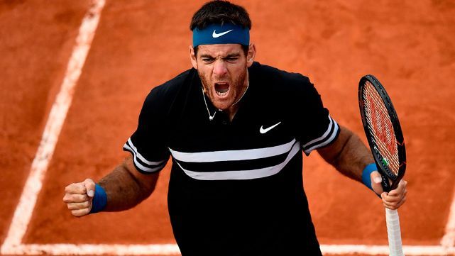 Del Potro se metió en Cuartos de Final de Roland Garros