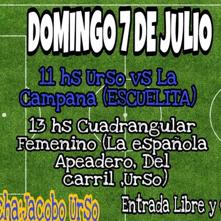 Este domingo Cuadrangular de Fútbol Femenino en Urso