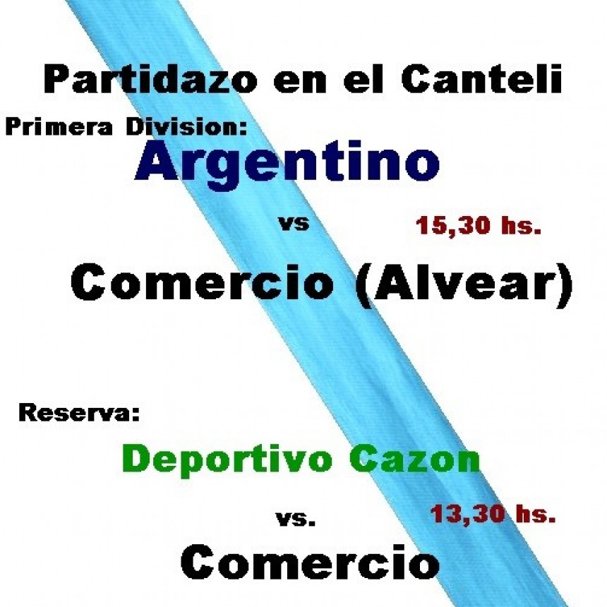 Imperdible: Este domingo Argentino - Comercio a todo o nada