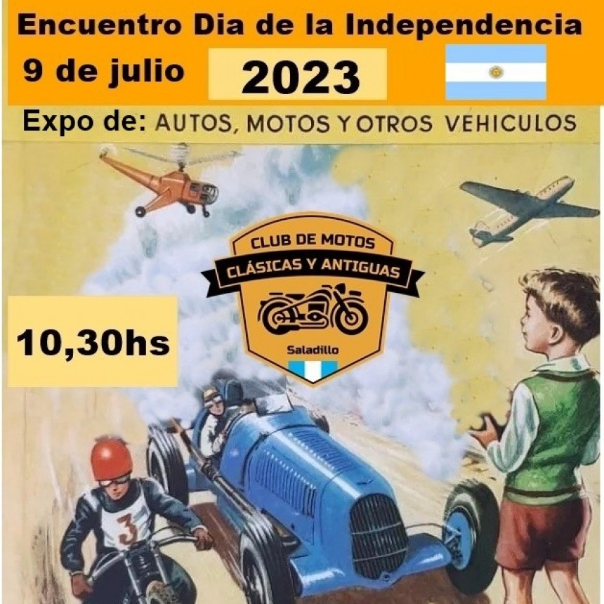 En Saladillo: Expo de Motos y Autos clásicos y antiguos para el 9 de julio 