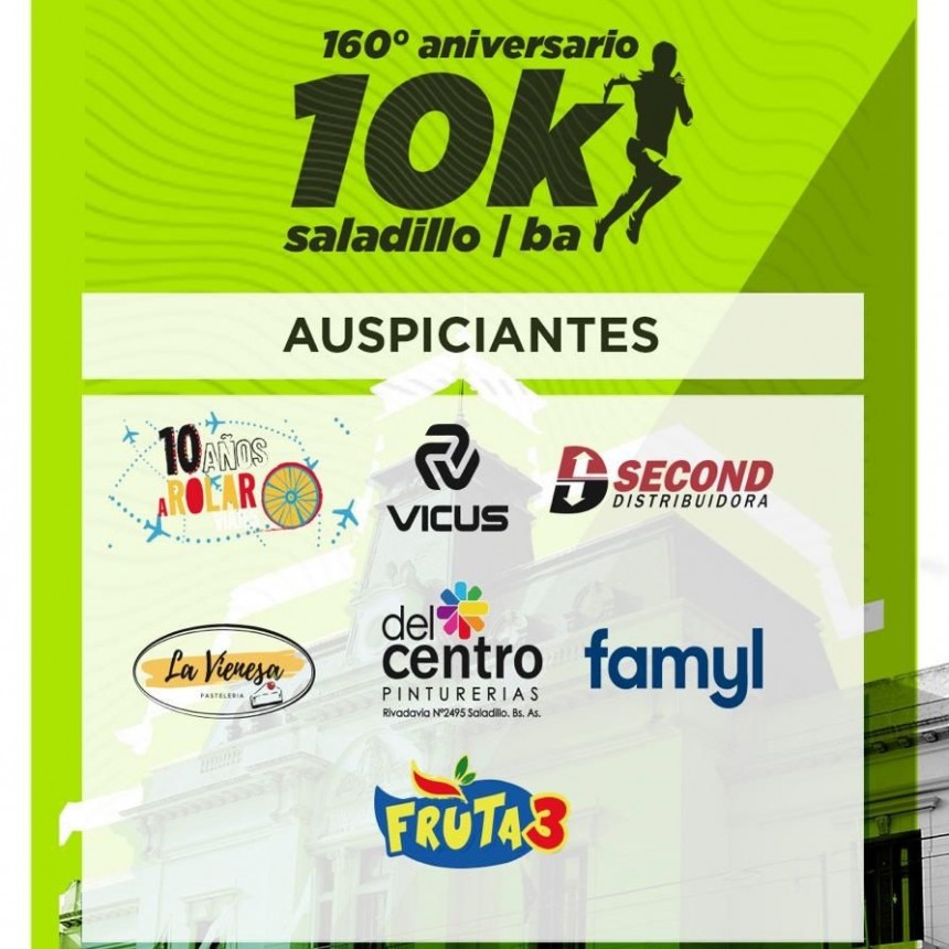 Atletismo: Abierta la inscripción para los 10K 160° Aniversario de Saladillo 