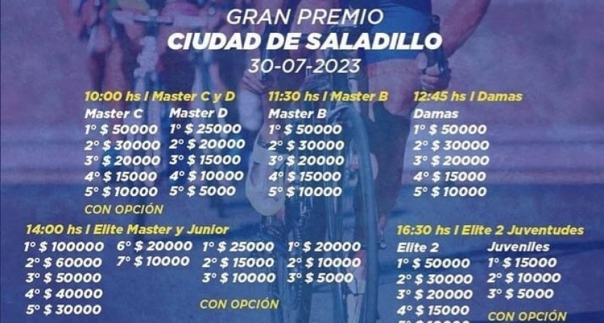 Se viene el Gran Premio Ciudad de Saladillo 160° Aniversario
