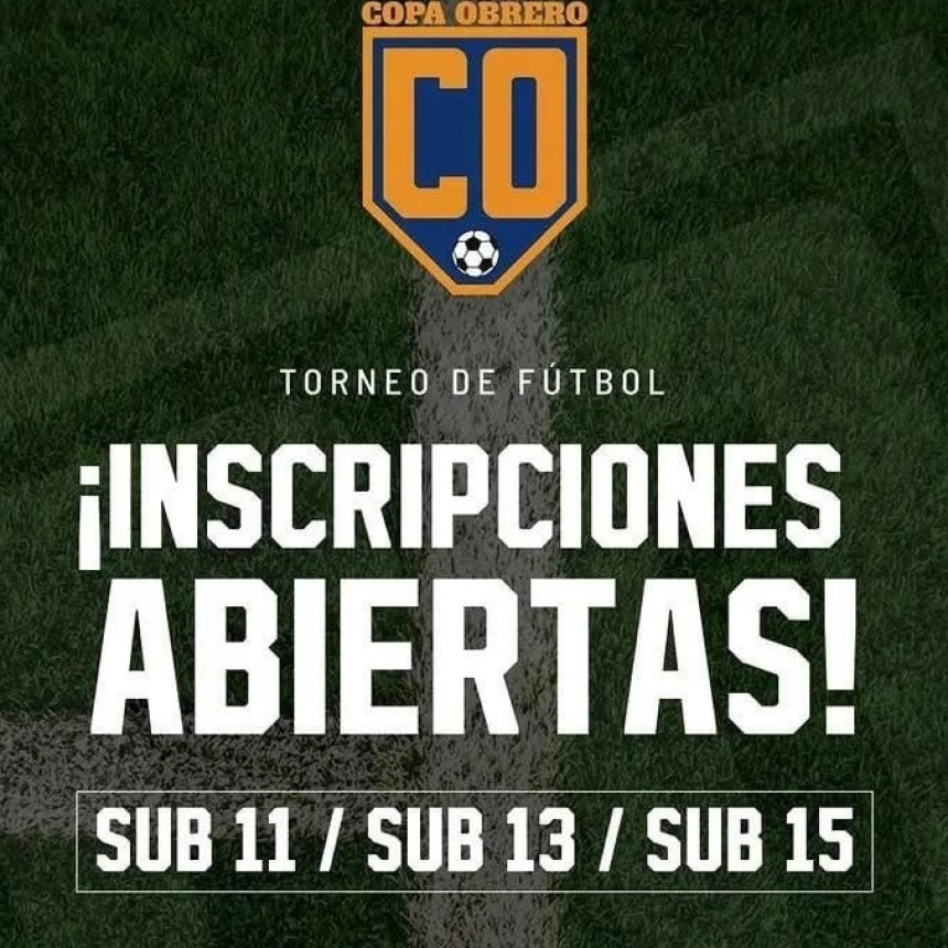 Inferiores: Inscriben para el Torneo Comercial &ldquo;Copa Obrero&rdquo;