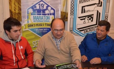 Saladillo firmó convenio con Bolívar por la Maratón Dino Hugo Tinelli