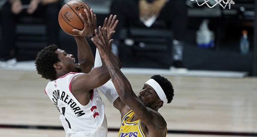 Los Raptors muestran a los Lakers la chapa de campeón