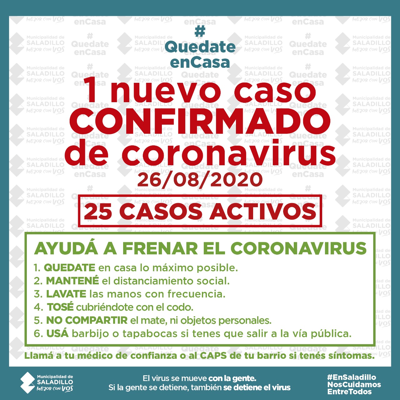 Situaci&oacute;n epidemiol&oacute;gica en el Partido de SALADILLO