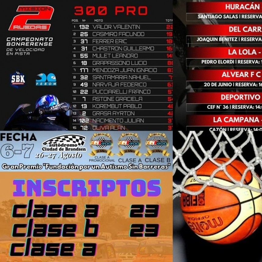 Saladillo: Agenda de eventos Deportivos para el finde 
