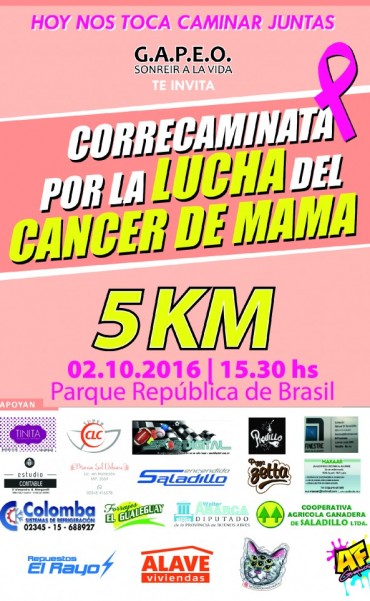 Se realizar&aacute; el 2 de octubre la &ldquo;Correcaminata por la Lucha Contra el C&aacute;ncer de Mama&rdquo;
