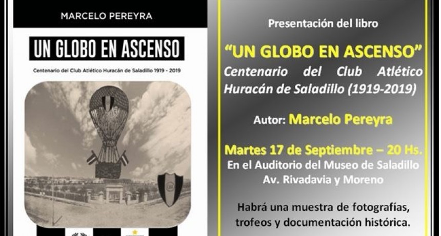 Se presenta este martes el libro del centenario “Un Globo en Ascenso”