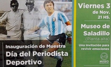 Muestra de Fotos y objetos por el D&iacute;a del Periodista Deportivo en Saladillo