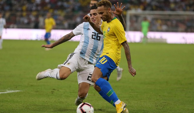 Argentina perdió ante Brasil en el amistoso internacional