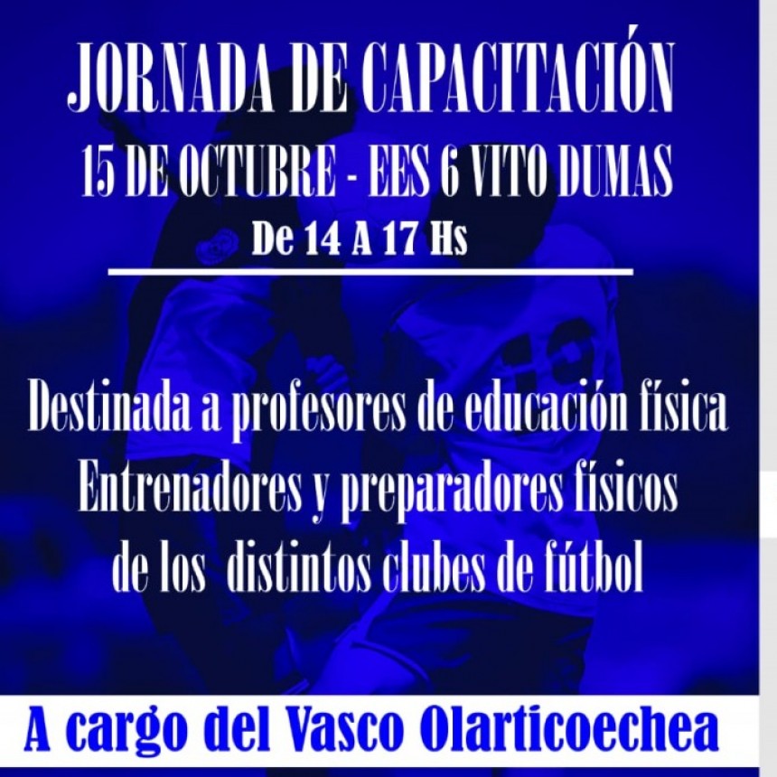 Atención Profesores de Educación Física / Preparadores Físicos y Entrenadores de distintos clubes de fútbol