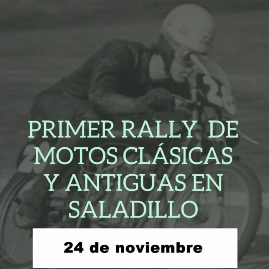 Inscriben para el Primer Rally de Motos Clásicas y Antiguas en Saladillo
