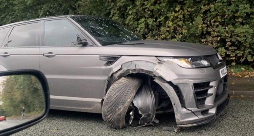 Agüero chocó con su camioneta de camino a la práctica de Manchester City