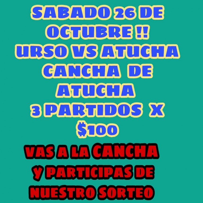 Urso ante Defensores de Atucha en Saladillo Norte