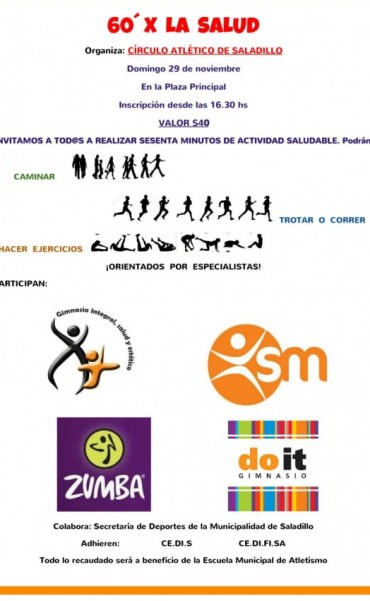 Se realiza la Correcaminata los 60´ x la Salud