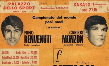 Hace 47 años Monzón conmovía al mundo con su KO al campeón Nino Benvenuti en Roma: así lo contó él