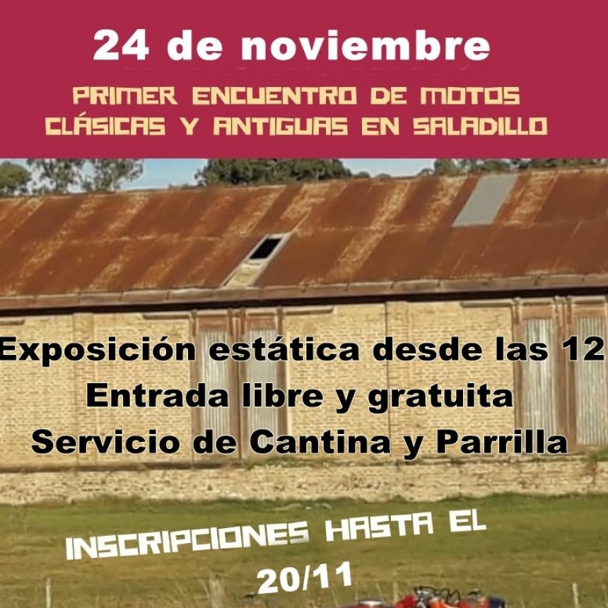 Primer Rally de Motos Clásicas y Antiguas en Saladillo