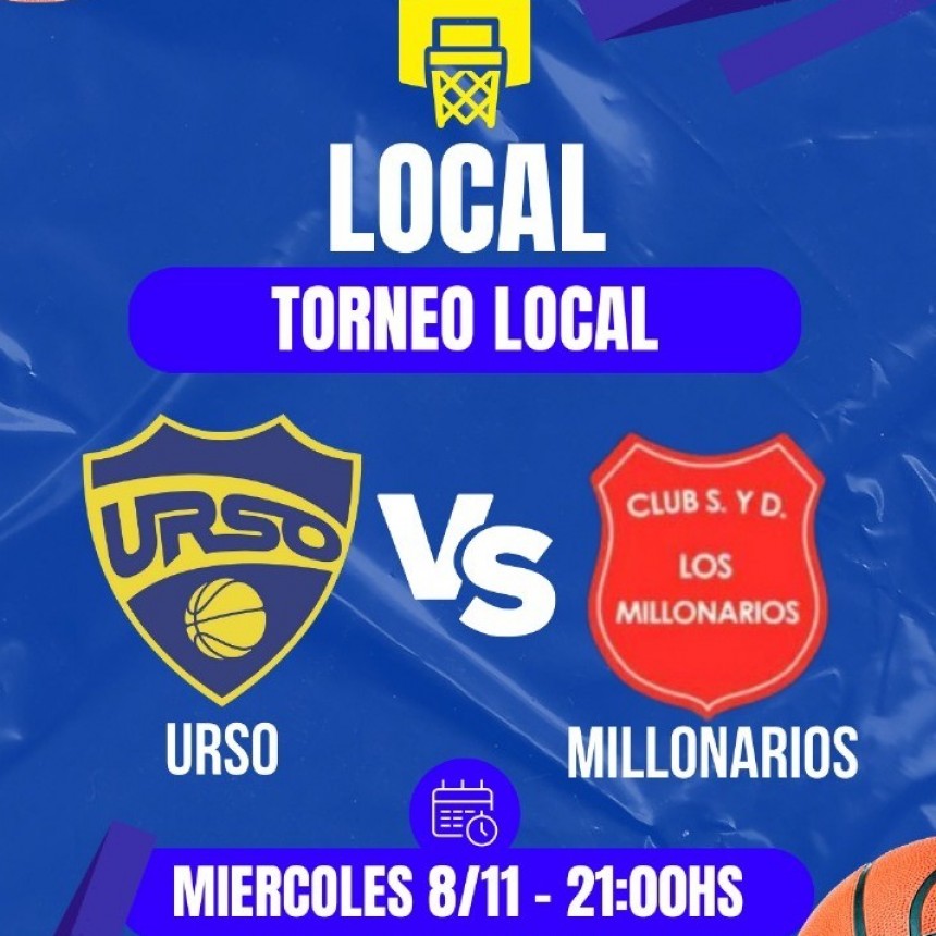 Básquet: Urso recibe este miércoles a Los Millonarios de Bragado 